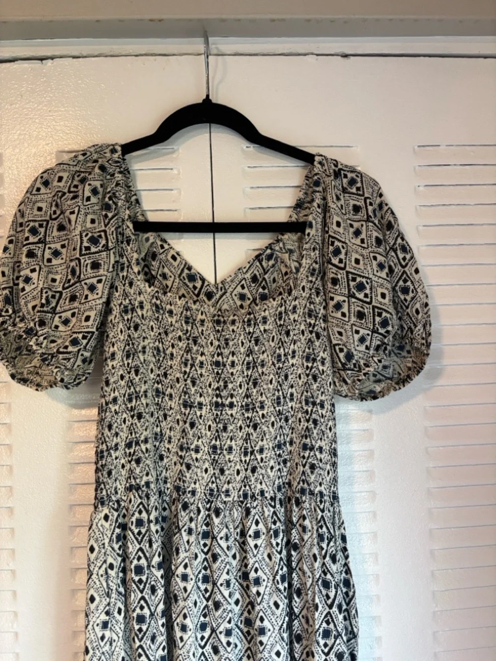 Devoted Boho Chic Maxi Dress – Puff Sleeve Smocked Waist | Size S - Picture 8 of 12